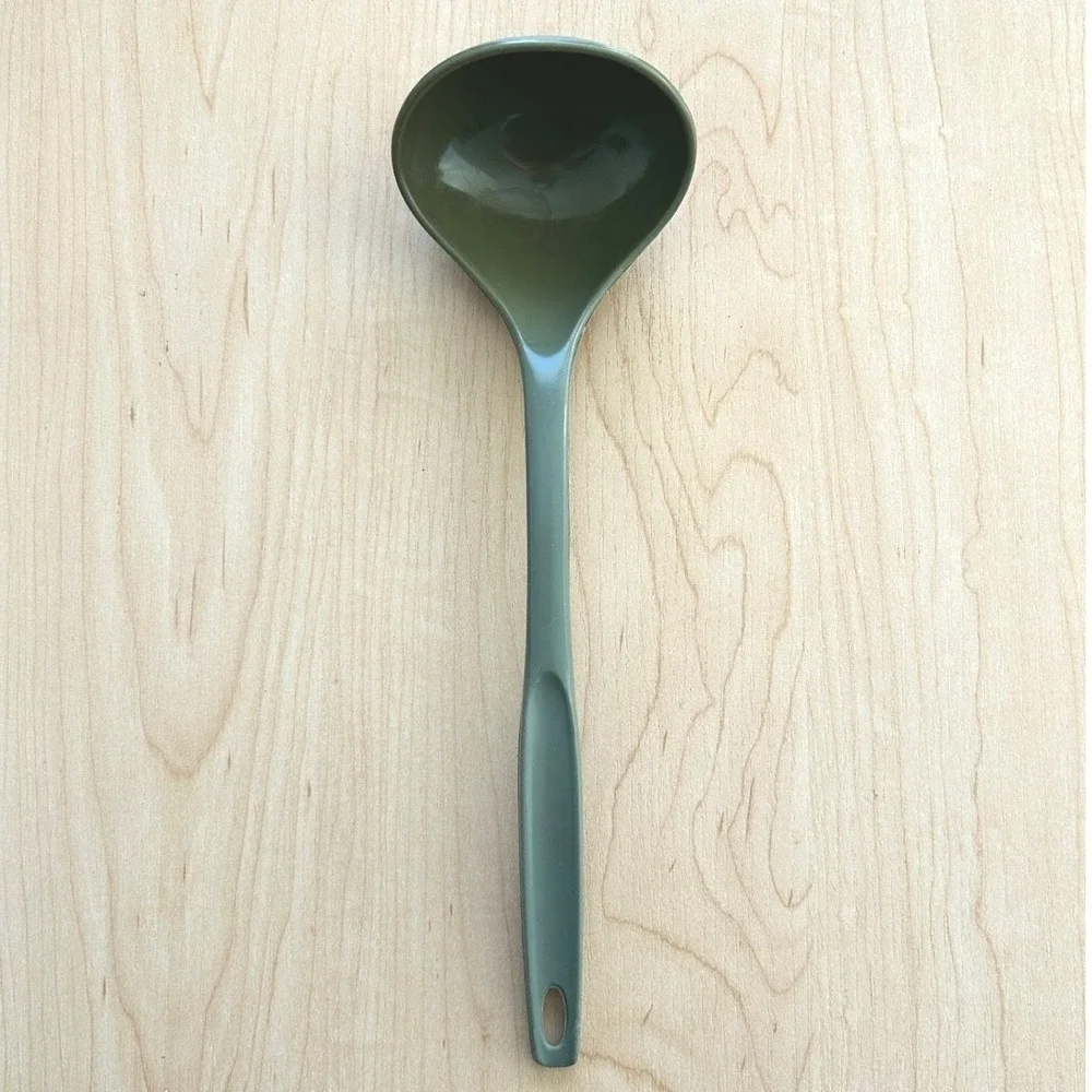 Foley‎ Vintage Olive Green Plastic Ladle Kitchen Utensil Kitchenware